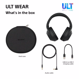 Sony ULT WEAR – langattomat Bluetooth-kuulokkeet ULT POWER SOUND -äänellä, syvällä bassolla, melunvaimennuksella ja jopa 30 h akulla