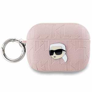 Karl Lagerfeld Monogram Karl Head suojakuori AirPods Pro 2:lle - vaaleanpunainen