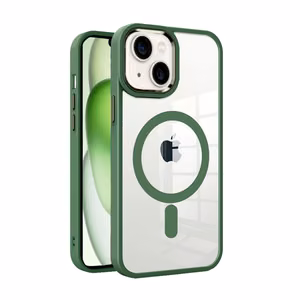Premium Mag Cover Suojakuori Apple iPhone 15 Plus vihreä