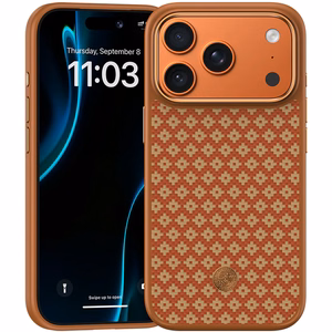 Benks Magnetic Armor Pro Armor Grid Kevlar metallikehyksinen suojakuori 600D (C.K.FL.AP.GD.F069) Iphone 17 Pro -puhelimelle, oranssi