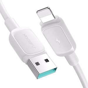 Joyroom Multi-Color Series A14 Lightning / USB-A 2.4A 1.2m Kaapeli - valkoinen