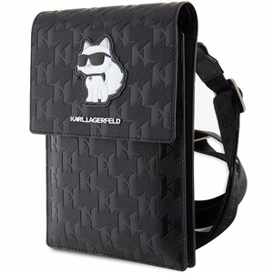 Karl Lagerfeld Suojakuori KLWBSAKHPCK Handbag - Musta Saffiano Monogram Choupette