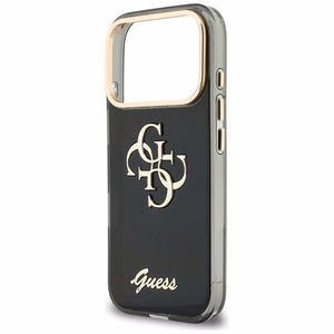 Guess IML 4G Script Metal suojakuori mallille iPhone 17 Pro Max / 18 Pro Max – väri: musta