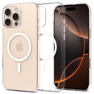Spigen Thin Fit MagSafe Suojakuori iPhone 16 Pro Max:lle - Läpinäkyvä ja Valkoinen