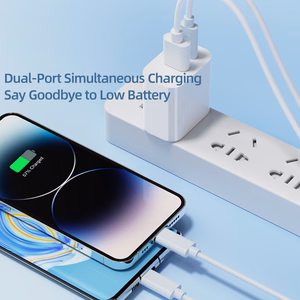 Rock Wall charger T43  - USB + Type C - QC 3.0 PD 20W 3A white