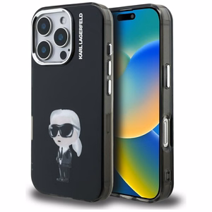 Karl Lagerfeld IML Aquarelle Karl & Logo MagSafe Suojakuori iPhone 16 Pro Maxille - Musta