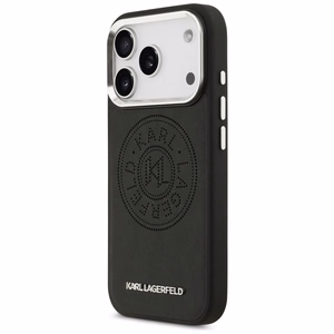 KARL LAGERFELD suojakuori IPHONE 17 Pro:lle MagSafe-yhteensopiva KLHMP17LPSKRPMK (PU W/ Point & Metal Logo) musta