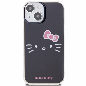Hello Kitty IML Kitty Face Suojakuori iPhone 15:lle - musta