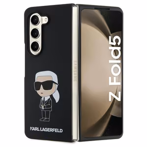 Karl Lagerfeld KLHCZFD5SNIKBCK Z Fold5 kovakuori musta/musta silikoninen Ikonik