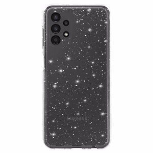 Crystal Glitter Suojakuori Samsung Galaxy A13 4G:lle hopeinen