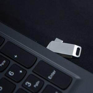 Goodram USB- ja USB-C-muistitikku, 64 Gt, hopea