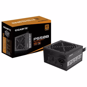 GIGABYTE 550 Watts Efficiency 80 PLUS BRONZE PFC Active MTBF 100000 hours P550B (Power Supply)
