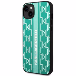 Karl Lagerfeld KLHCP14MPGKLSKN iPhone 14 Plus 6.7 "kovakotelo vihreä / vihreä Monogram Stripe -raita