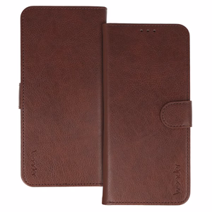WONDER COMMON Universal Book Case (SIZE L) for Iphone 6 Plus/7 Plus/8 Plus/Xs Max/11 Pro Max/Samsung S20 FE/S21 FE/S10 Plus/A10/A32/A54/Xiaomi 12 Lite/Huawei P30 Pro brown