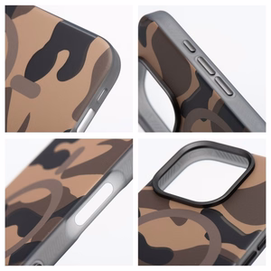 Suojakuori iPhone 16 PLUS:lle Forcell F-Protect Levels Dual Layer 4D MagSafe-yhteensopiva Military Drop-Test desert camo
