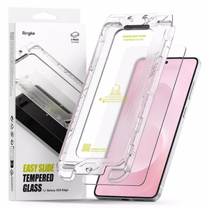 Ringke Easy Slide 2-pack Karkaistu lasi Samsung Galaxy S25 Edge:lle - läpinäkyvä