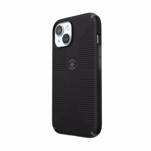 Speck Candyshell Grip MagSafe - Suojakuori iPhone 17e / 16e / 15 / 14 / 13 (musta / liuskekivi harmaa)