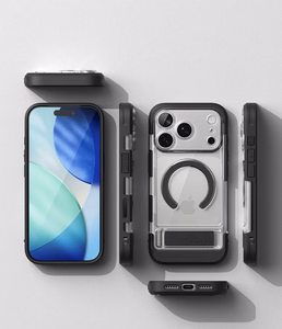 Ringke UX Magnetic -suojakuori iPhone 18 Pro / 17 Pro -malleille, läpinäkyvä