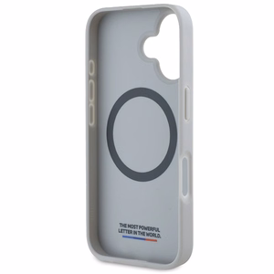 BMW M Carbon Tricolor Line MagSafe Suojakuori iPhone 16:lle - harmaa
