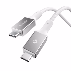 Spigen Essential EB10015CC USB-C / USB-C 100W 150cm Kaapeli - Valkoinen