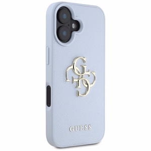 Guess Hardcase PU Grained Big 4G and Classic Logo Suojakuori iPhone 16 6,1":lle - sininen
