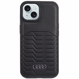 Audi Tekonahkainen Suojakuori MagSafella iPhone 15 / 14 / 13:lle - musta