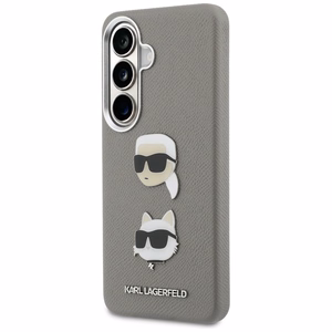 Karl Lagerfeld Suojakuori Saffiano Double Heads Metal Samsung Galaxy S26:lle hopeinen