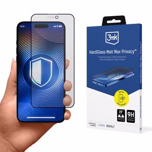 Karkaistu lasi 3mk HardGlass Matt Max Privacy Apple iPhone 16 Pro Max:lle