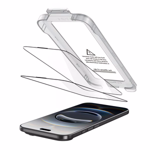 Tech-Protect Quick Set+ 2-pack karkaistu lasi iPhone 17 Air:lle - musta