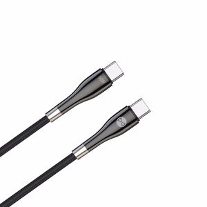 Forever Sleek -kaapeli USB-C - USB-C 1,0 m 60W musta