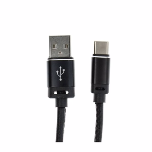 Kaapeli USB A - Type C 2.0 C366 (liitin pitkä: 8 mm) 1 m musta