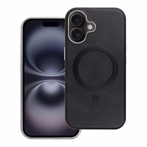 Gentleman Mag Cover Suojakuori iPhone 16:lle - MagSafe-yhteensopiva musta