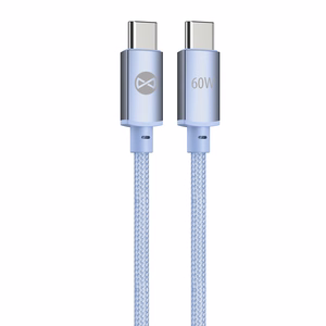 Forever Vibe kaapeli USB-C - USB-C 1,0 m 60W taivaansininen