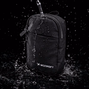 Wozinsky WMS-W1 vedenpitävä unisex-miniolkalaukku puhelimelle kahdella lokerolla - musta