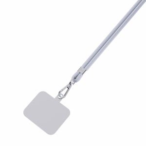 3mk EasyClip puhelimen kaulahihna, harmaa (hopeanväriset osat)