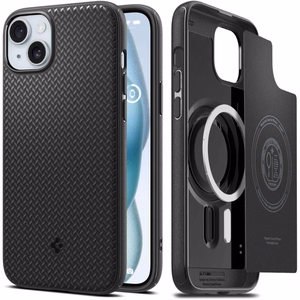 Spigen Mag Armor MagSafe Suojakuori iPhone 15:lle - Matta Musta