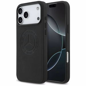 Mercedes Nahkainen Vintage Logo MagSafe Suojakuori iPhone 17 Pro Max:lle - musta