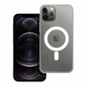 Suojakuori iPhone 12 PRO MAX:lle Clear Mag Cover (STR) yhteensopiva MagSafen kanssa läpinäkyvä