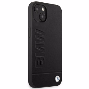 Kotelo BMW BMHCP14MSLLBK iPhone 14 Plus 6.7 "musta / musta nahka leimaaminen
