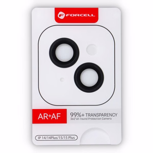 Forcell Premium kameran linssin suojalasi - iPhone 15 / 15 Plus musta