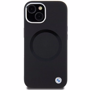 BMW Signature Liquid Silikoninen MagSafe Suojakuori iPhone 15:lle - musta