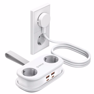 Orico AP3 20W GaN 5in1 jatkojohto 2x AC + 2x USB-A + 1x USB-C - valkoinen