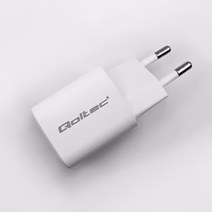 Qoltec 50763 mobiililaitteen laturi kannettava tietokone, kannettava pelikonsoli, varavirtalähde, älypuhelin, älykello, tabletti valkoinen AC pikalaturi sisäkäyttöön