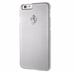 Ferrari Perforated Aluminum suojakuori iPhone 6 / 6S:lle - hopeinen