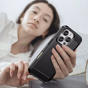 Carbon Case Suojakuori iPhone 16 Pro:lle - Musta