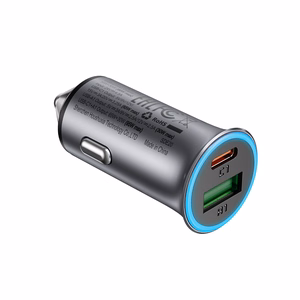 Acefast B16 autolaturi 95 W USB-C/USB-A harmaa