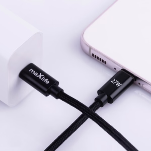 Maxlife MXUC-12 kaapeli USB-C - Lightning 2,0 m 27W musta
