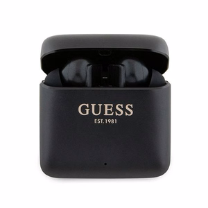 Guess Bluetooth-kuulokkeet GUTWSSU20ALEGK TWS + latausasema musta Printed Logo