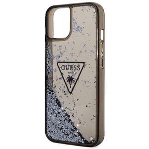 Guess GUHCP14MLFCTPK iPhone 14 Plus 6.7" musta/musta kovakotelo Liquid Glitter Palm Collection -mallisto