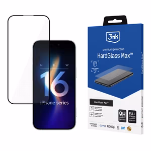3mk HardGlass Max musta täyden peiton vahvistettu karkaistu lasi iPhone 16 Pro Maxille
